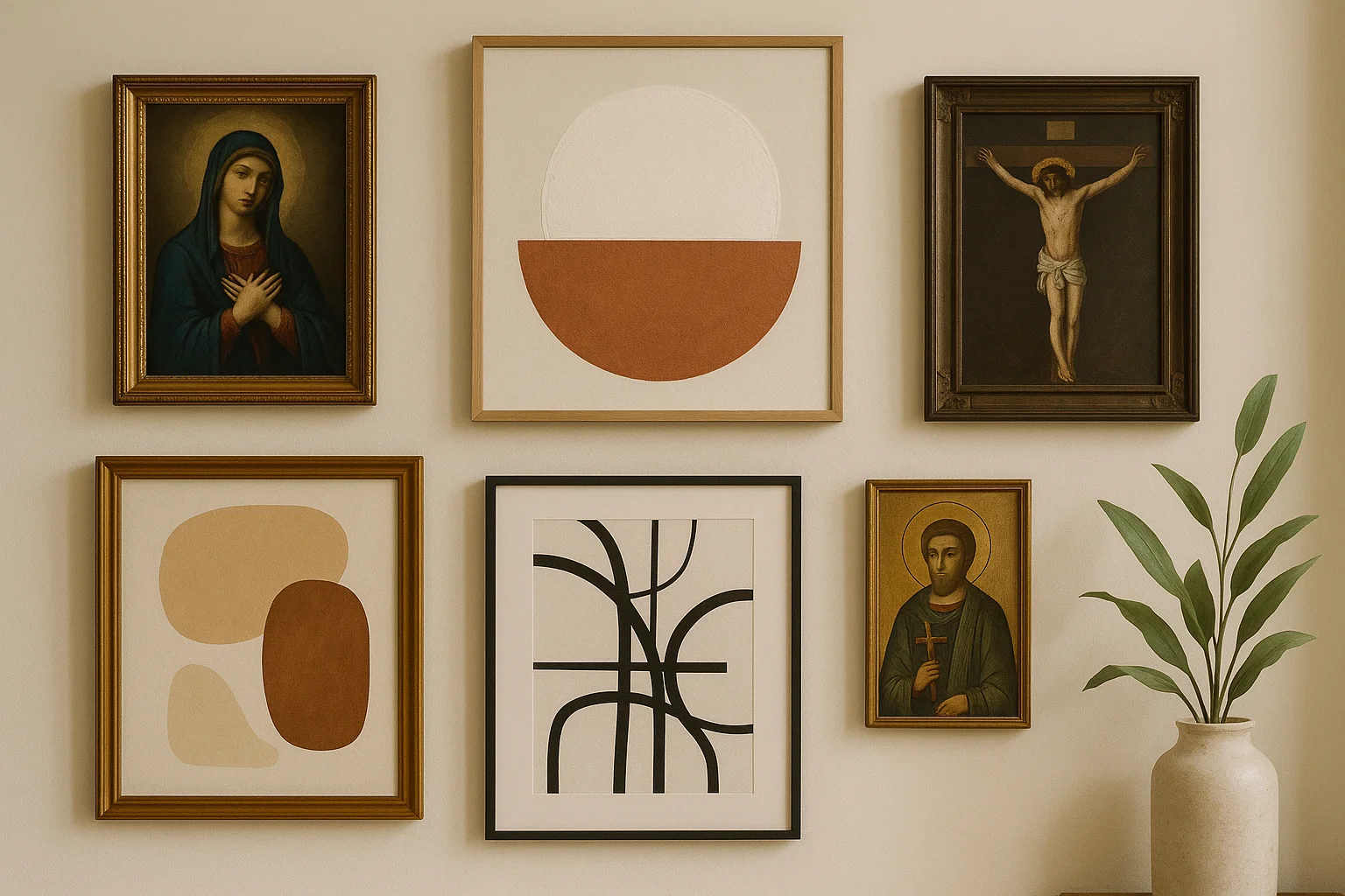 Piezas devocionales artesanales en madera